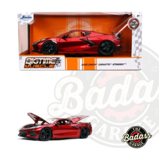 Jada 1/24 Scale "BIGTIME Muscle" 2020 Corvette Stingray - Candy Red Diecast Metal Collectible Model Car