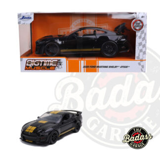 Jada 1/24 Scale "BIGTIME Muscle" 2020 Ford Mustang Shelby GT500 - Glossy Black Diecast Metal Collectible Model Car