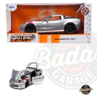 Jada 1/24 Scale "BIGTIME Muscle" 2006 Corvette Z06 - Candy Silver