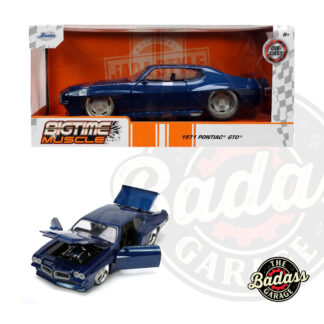 Jada 1/24 Scale "BIGTIME Muscle" 1971 Pontiac GTO Judge - Metallic Dark Blue Diecast Metal Collectible Model Car