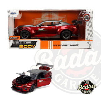 Jada 1/24 Scale "BIGTIME Muscle" 2016 Chevy Camaro SS Widebody - Metallic Red and Black Diecast Metal Collectible Model Car