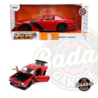 Jada 1/24 Scale "BIGTIME Muscle" 1971 Chevy Camaro Z28 - Red With Black Side Stripe Diecast Metal Collectible Model Car