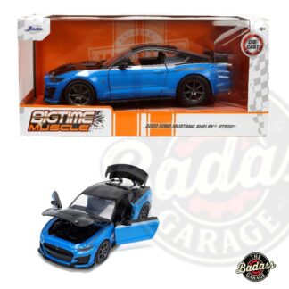 Jada 1/24 Scale "BIGTIME Muscle" 2020 Ford Mustang Shelby GT500 - Ocean Blue Diecast Metal Collectible Model Car
