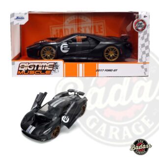 Jada 1/24 Scale "BIGTIME Muscle" 2017 Ford GT - Black with #2 Diecast Metal Collectible Model Car