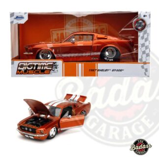 Jada 1/24 Scale "BIGTIME Muscle" 1967 Shelby GT500 Candy Orange Diecast Metal Collectible Model Car