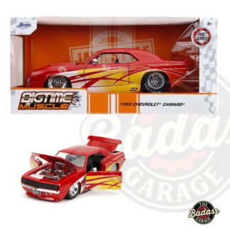 Jada 1/24 Scale "BIGTIME Muscle" 1969 Chevy Camaro - Red with Yellow Door Art Diecast Metal Collectible Model Car