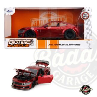 Jada 1/24 Scale "BIGTIME Muscle" 2024 Ford Mustang Dark Horse - Deep Red Diecast Metal Collectible Model Car