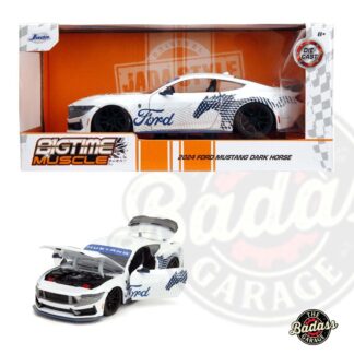 Jada 1/24 Scale "BIGTIME Muscle" 2024 Ford Mustang Dark Horse Diecast Metal Collectible Model Car