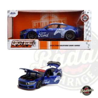 Jada 1/24 Scale "BIGTIME Muscle" 2024 Ford Mustang Dark Horse - Candy Blue