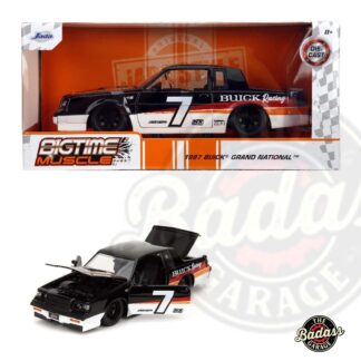Jada 1/24 Scale "BIGTIME Muscle" 1987 Buick Grand National - #7 Buick Racing Diecast Metal Collectible Model Car