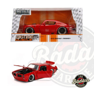 Jada 1/24 Scale "BIGTIME Muscle" 1972 Pontiac Firebird - Red with Black Diecast Metal Collectible Model Car