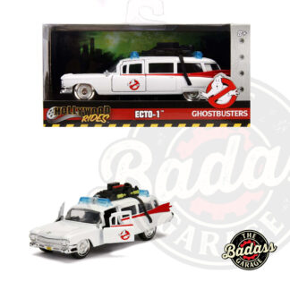 Jada 1/32 Scale "Hollywood Rides" Ghostbusters Movie (1984) ECTO-1  1959 Cadillac - White and Red Diecast Metal Collectible Model Car