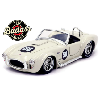 Jada 1/24 Scale "BIGTIME Muscle" 1965 Shelby Cobra - White Diecast Metal Collectible Model Car