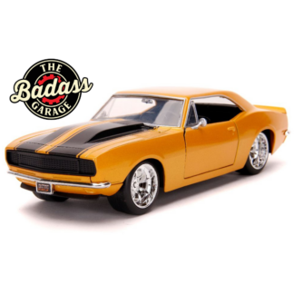 Jada 1/24 Scale "BIGTIME Muscle" 1967 Chevy Camaro - Glossy Yellow Diecast Metal Collectible Model Car