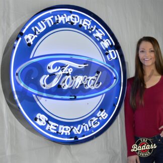 Ford Authorized Service 36" Neon Sign in a Steel Can