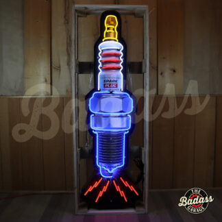 Spark Plug Neon Sign In Shaped Steel Can
