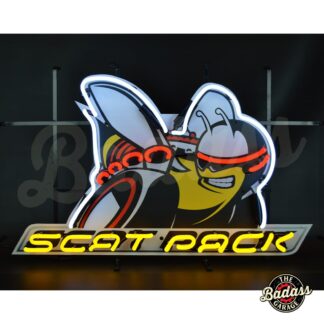 Dodge Scat Pack Neon Sign With Backing