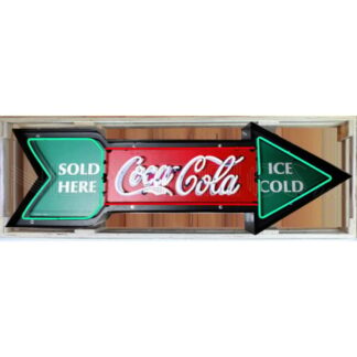 Coca-Cola Arrow 60" Neon Sign In Steel Can