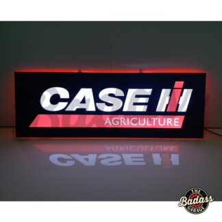 Case IH Agriculture Modern Logo 27" Slim LED Lighted Hanging Wall Sign - Black with White and Red