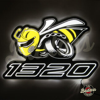 Scat Pack 1320 Dragpack Contour Shape Slim LED Lighted Hanging Wall Sign. - Bumblebee with 1320