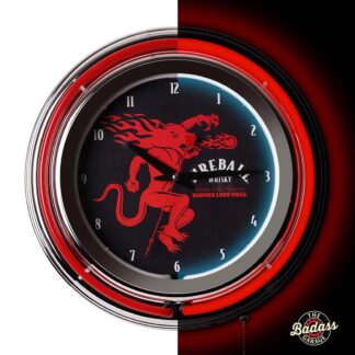 Fireball Whiskey Neon Clock