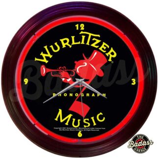 Wurlitzer Johnny One Note Neon Clock
