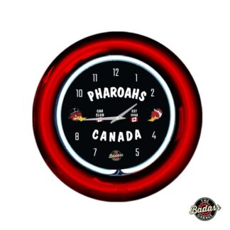 Pharoahs Car Club Canada Neon Clock