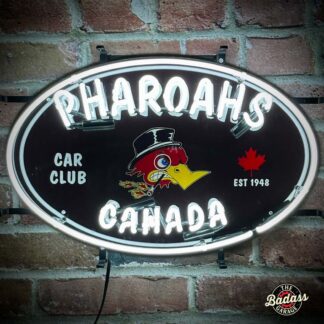 Pharoahs Car Club Canada 20" Neon Sign