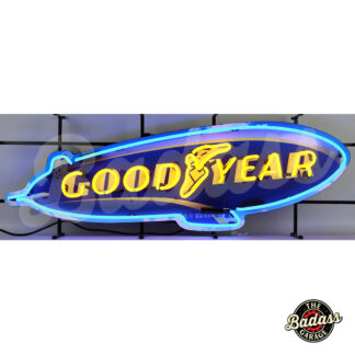 Goodyear Blimp Neon Sign With Backing