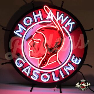 Gas - Mohawk Gasoline Neon Sign With Backing